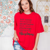 Christmas Words Garment Dyed Tee