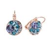 Circular Clustered Crystal Leverback Earrings