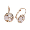 Circular Clustered Crystal Leverback Earrings