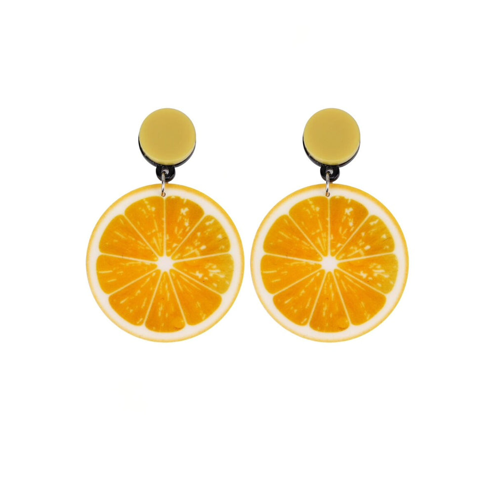 Circular Lemon Drop Earrings