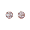 Circular Pave Stud Earrings with Swarovski