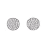 Circular Pave Stud Earrings with Swarovski