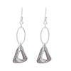 Clear Cal Swarovski Crystal Triangular Drop Earrings