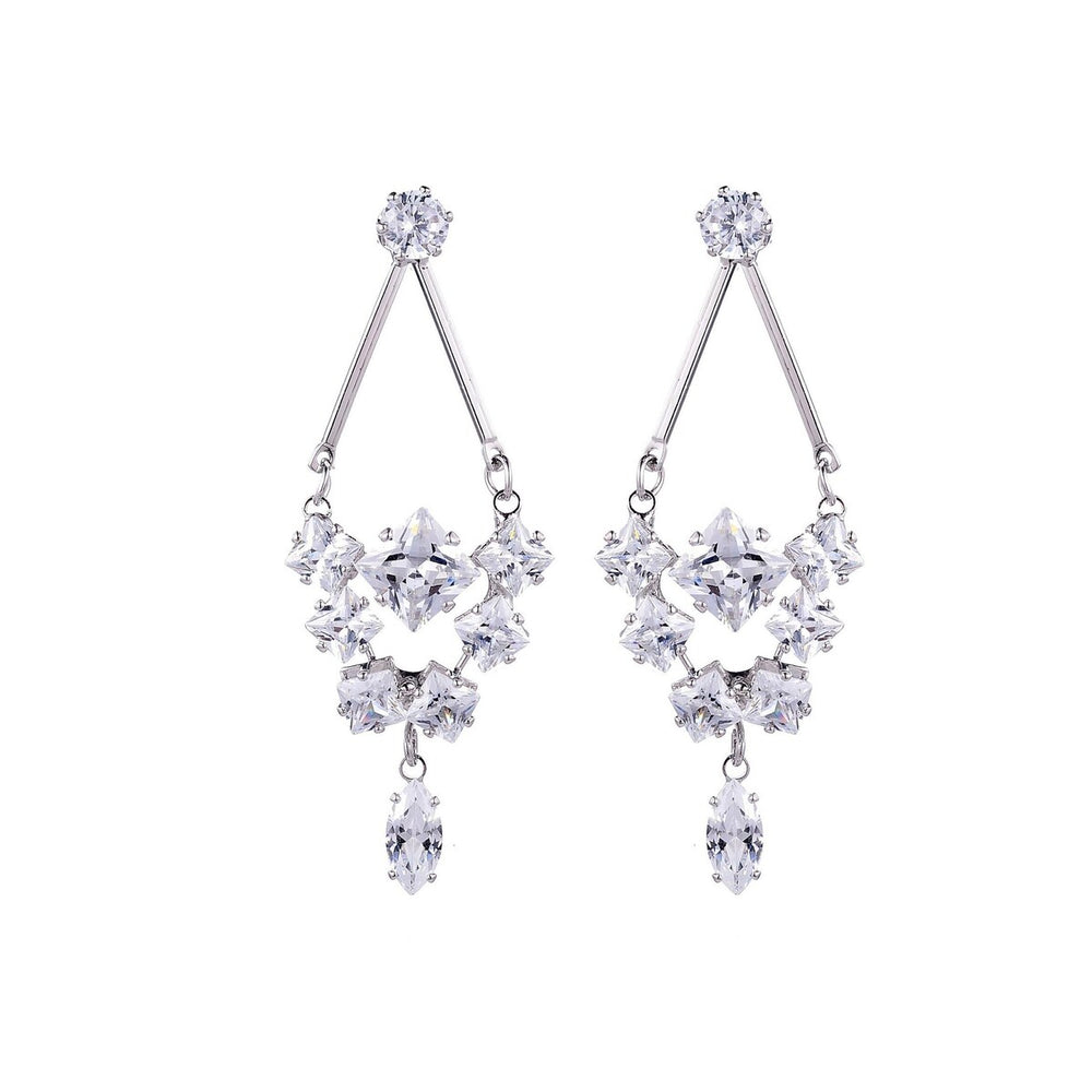 Clear Crystal Chandelier Drop Earrings