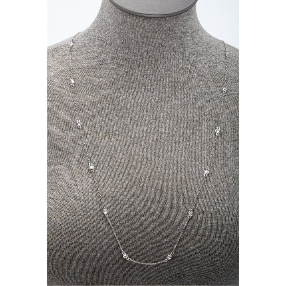 Clear Crystal Classic Station Necklace