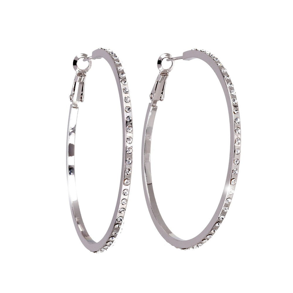 Clear Crystal Hoop Earrings