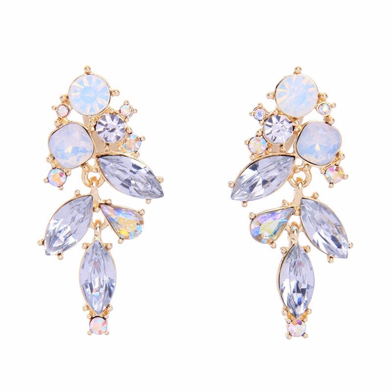 Clear Crystal Marquis Drop Earrings