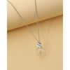 Clear Dandelion Wish Pendant Necklace - White