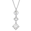 Clear Geometric Swarovski Crystal Drop Necklace