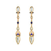 Clear Goldtone Teardrop Drop Earrings