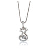 Clear Swarovski Crystal Cat Pendant Necklace - White