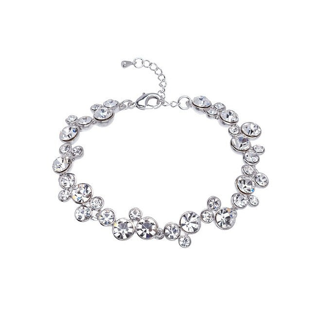 Clear Swarovski Crystal Clustered Bracelet