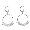 Clear Swarovski Crystal Clustered Hoop Earrings