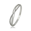 Clear Swarovski Crystal Crossover Bangle Bracelet