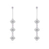 Clear Swarovski Crystal Floral Drop Earrings