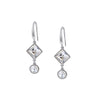 Clear Swarovski Crystal Geometric Drop Earrings