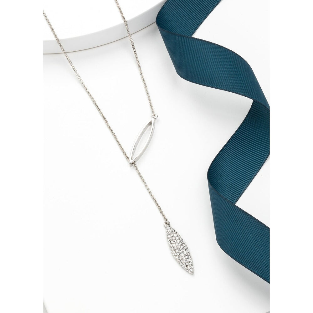 Clear Swarovski Crystal Pave Marquis Lariat-style Necklace