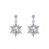 Clear Swarovski Crystal Star Drop Earrings