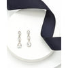 Clear Swarovski Crystal Triple Teardrop Earrings