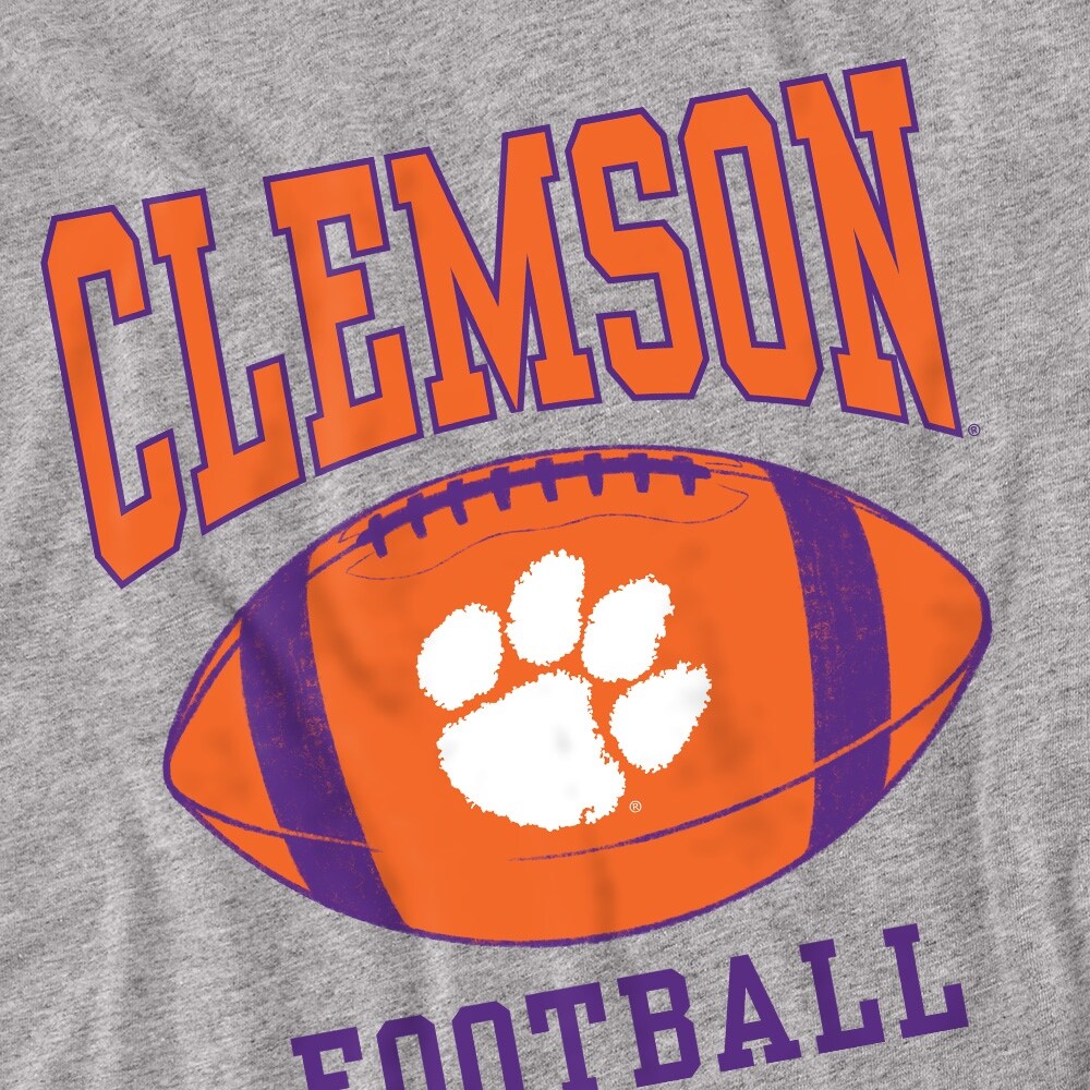 Clemson University Football Ball Kids T Shirt for Youth Boys and Girls