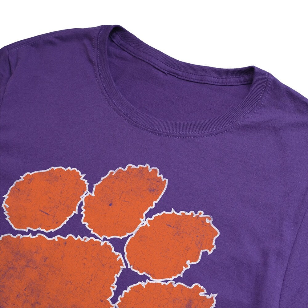 Clemson University Simple Distressed Logo Unisex Adult Premium T Shirt