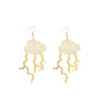 Cloud With Lightning Bolts Drop Earrings