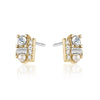 Clustered Crystal Stud Earrings