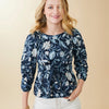 Colette Blouse Hamilton Floral Block Navy