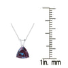 Color Changing Alexandrite Sterling Silver Trillion Pendant Necklace