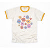 Colorful Daisies Ringer Tee