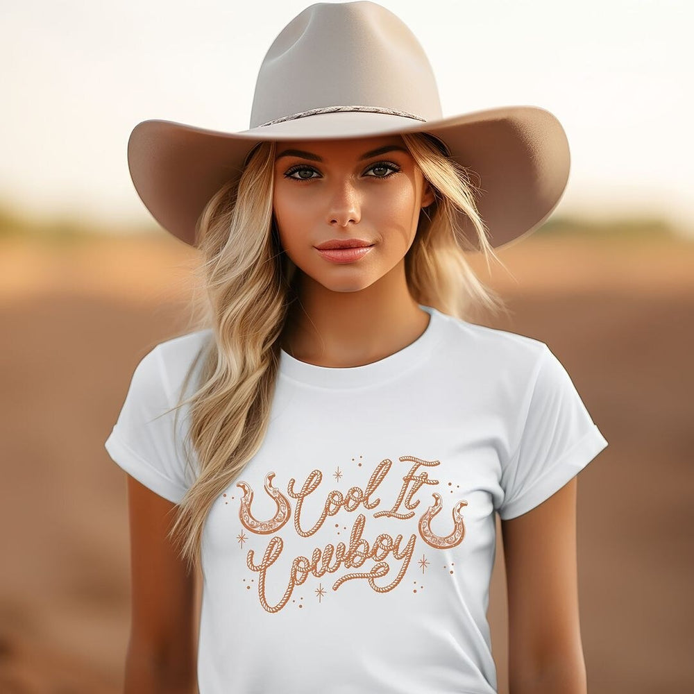 Cool It Cowboy Rope Short Sleeve Crewnneck Tee