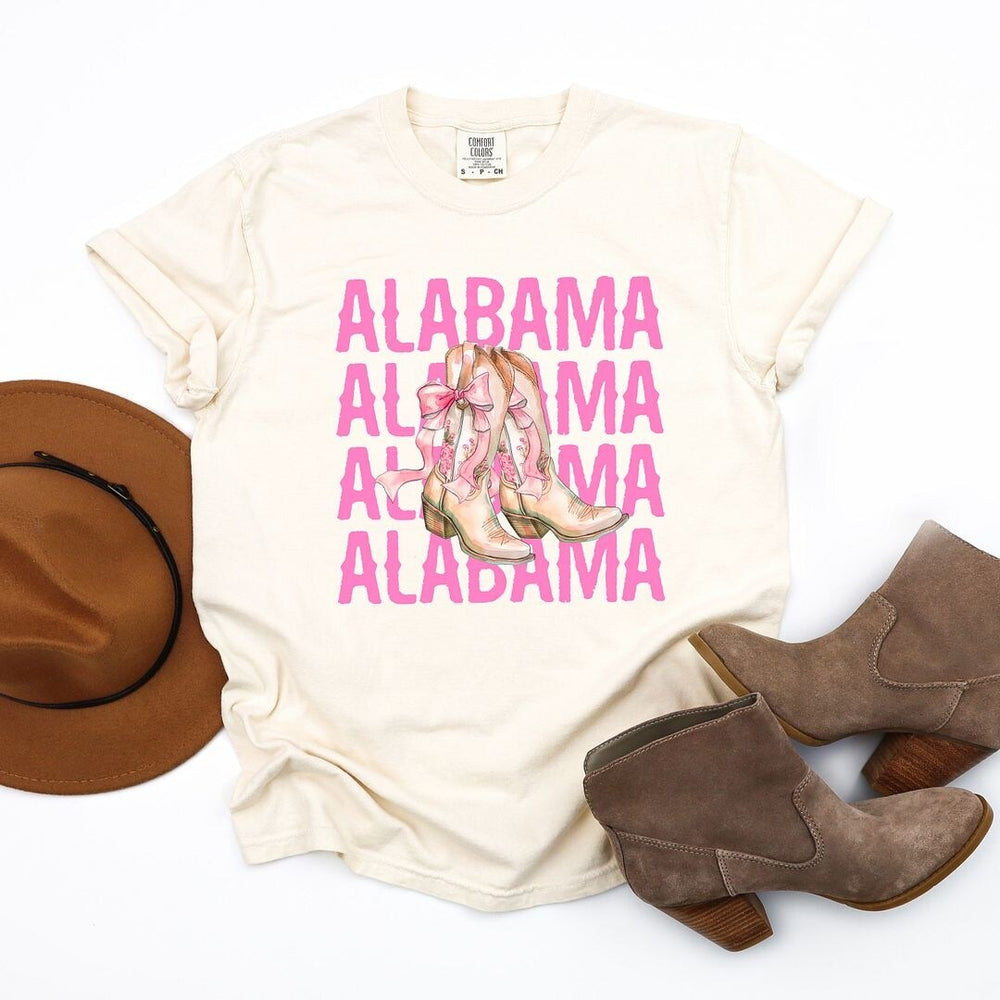 Coquette Alabama Cowgirl Boots Garment Dyed Tee