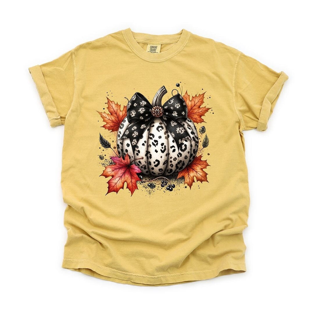 Coquette Animal Print Pumpkin Garment Dyed Tee