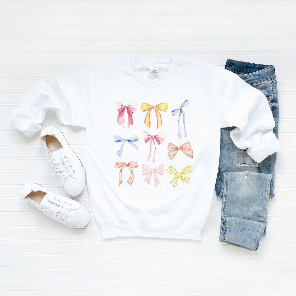 Coquette Bow Chart Graphic Sweatshirt