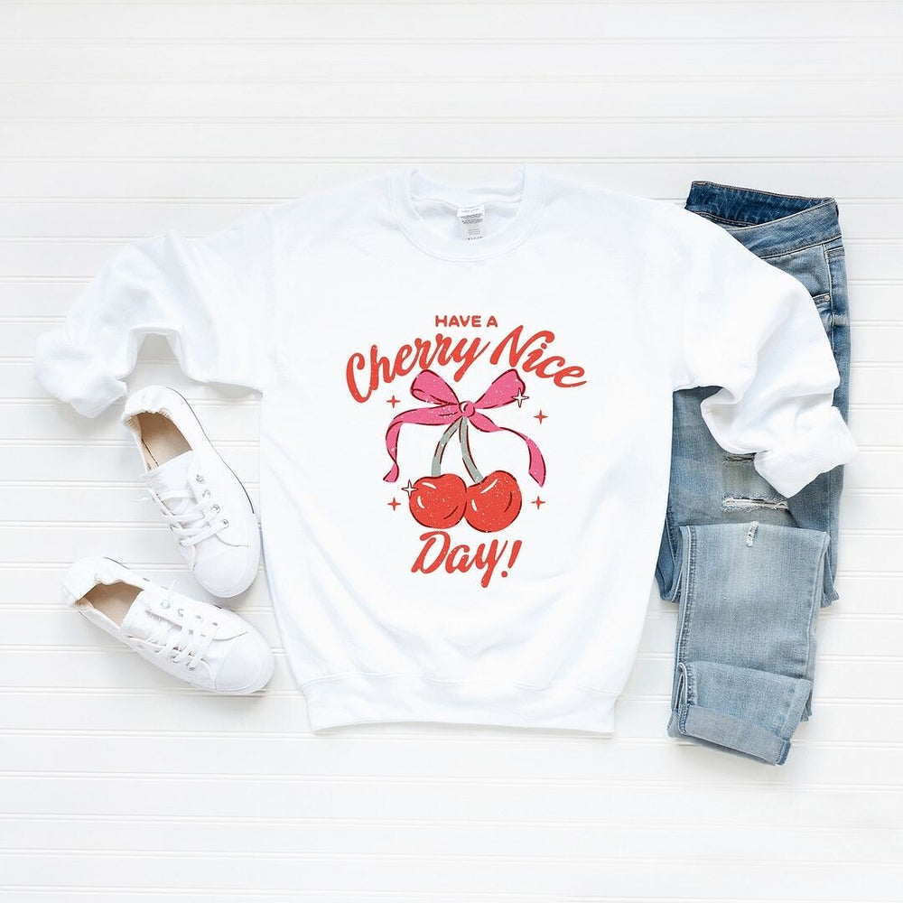 Coquette Cherry Nice Day Graphic Sweatshirt