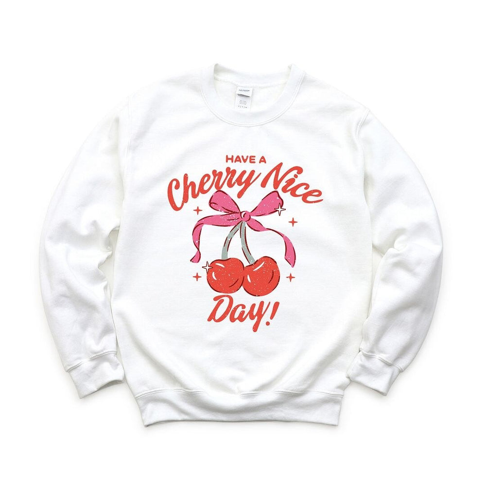 Coquette Cherry Nice Day Graphic Sweatshirt