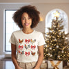 Coquette Christmas Chicken Short Sleeve Crewnneck Tee