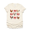 Coquette Christmas Chicken Short Sleeve Crewnneck Tee