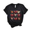 Coquette Christmas Chicken Short Sleeve Crewnneck Tee