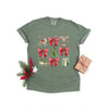 Coquette Christmas Collage Garment Dyed Tee