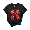 Coquette Christmas Snowflake Bow Short Sleeve Crewnneck Tee