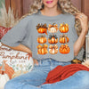 Coquette Fall Pumpkin Chart Garment Dyed Tee