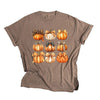 Coquette Fall Pumpkin Chart Garment Dyed Tee