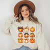 Coquette Fall Pumpkin Chart Graphic Sweatshirt