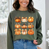 Coquette Fall Pumpkin Chart Graphic Sweatshirt