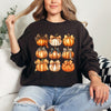 Coquette Fall Pumpkin Chart Graphic Sweatshirt