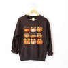 Coquette Fall Pumpkin Chart Graphic Sweatshirt