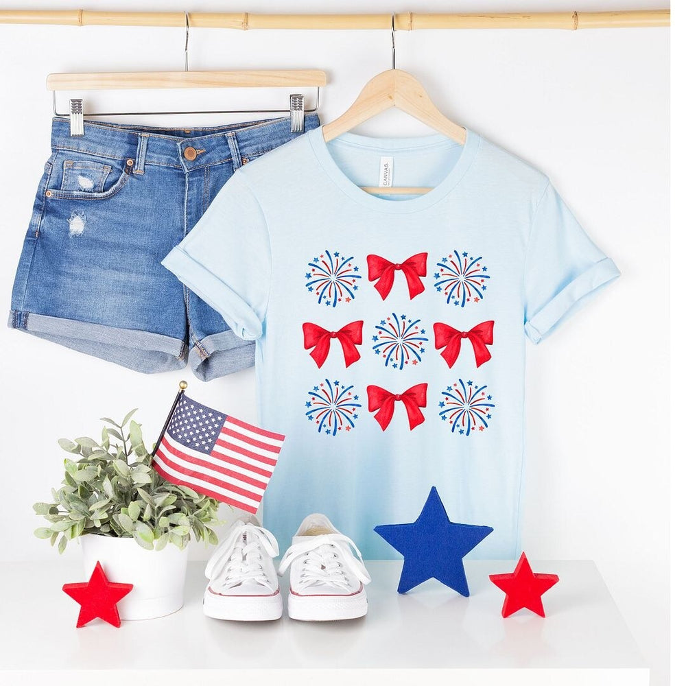 Coquette Firework Chart Short Sleeve Crewnneck Tee