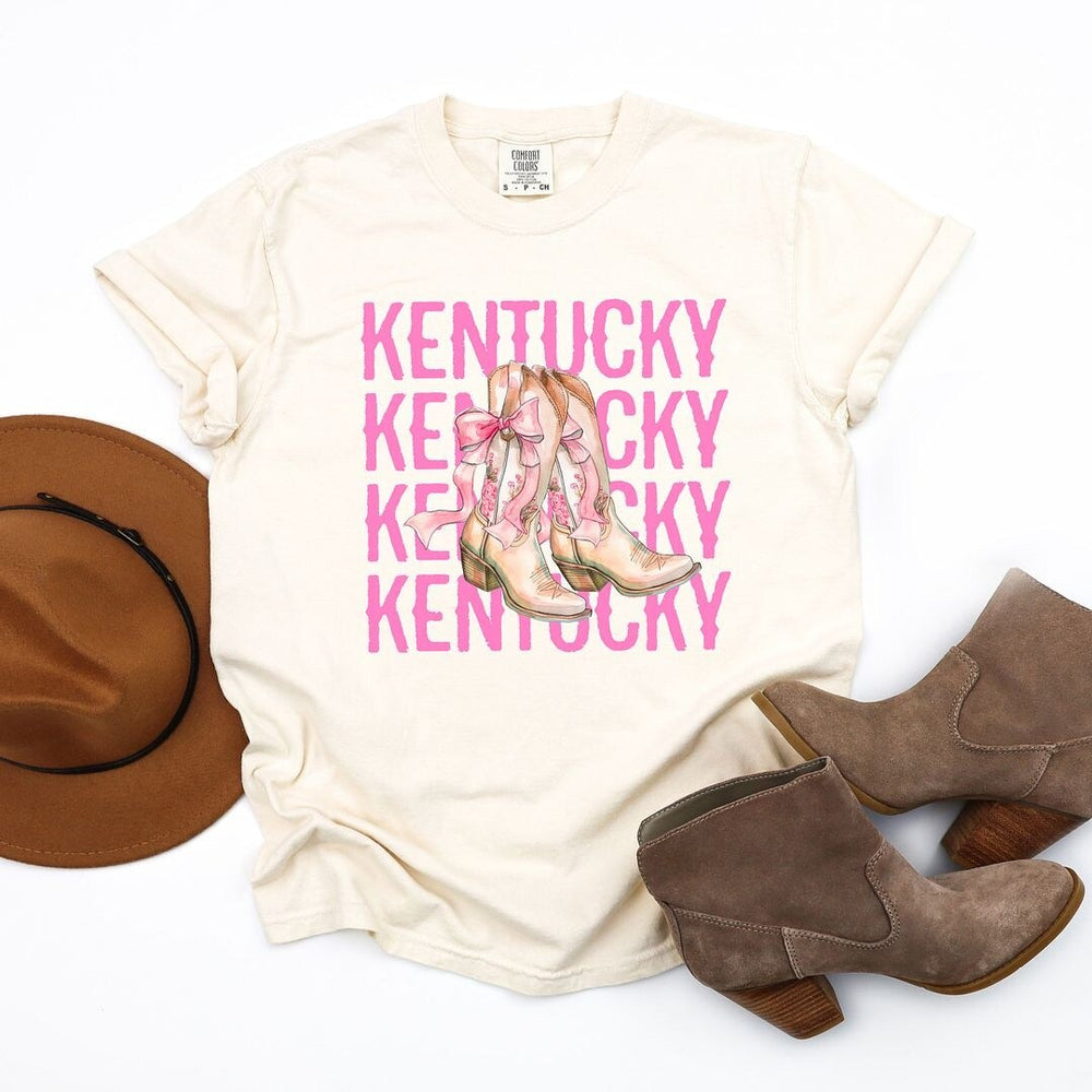 Coquette Kentucky Cowgirl Boots Garment Dyed Tee