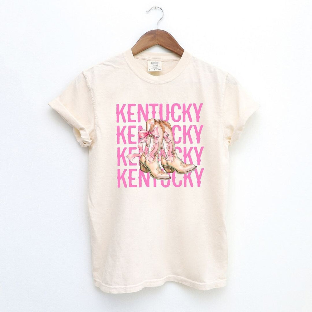 Coquette Kentucky Cowgirl Boots Garment Dyed Tee